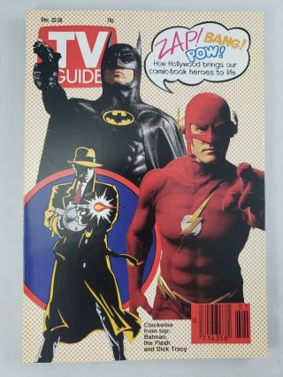 Tv Guide December 22 1990 Batman,  The Flash,  And Dick Tracey