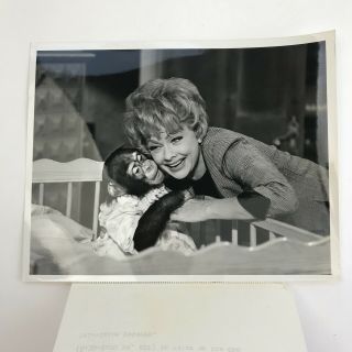 Vintage Press Photo The Lucy Show 1966 Lucille Ball Babysit Chimpanzee