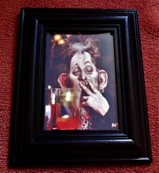A 1995 Framed Limited Edition 67 Of 200 Shane Macgowan By Mell Dough 8.  5 " X10.  5 "