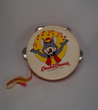 Vintage 1986 Chuck E.  Cheese Tambourine Showbiz Pizza Rock Afire Explosion Toy
