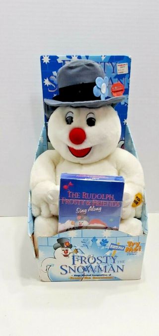 Frosty The Snowman Singing Plush W/ Vhs Tape - Gemmy - Vintage 1998 Other
