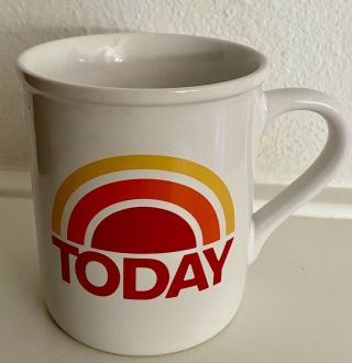 Vintage Nbc Today Show Sun Logo Coffee Mug Cup Glass Papel 1980 Tv Talk Show