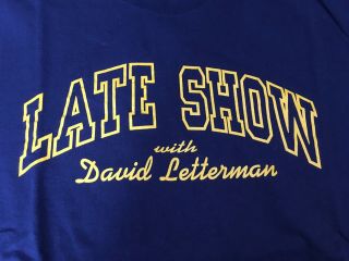 Late Night With David Letterman Show Vintage - Xl T Shirt - Heavyweight Cotton