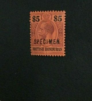 Momen: British Honduras Sg 110s Specimen 1913 - 21 Og H Lot 5914