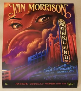 Van Morrison Poster Oakland Ca November 15 2018