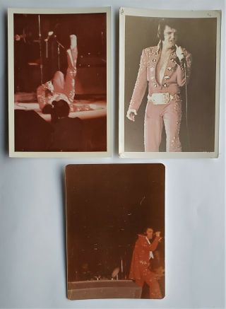 Elvis Presley - 3 Concert Photos - April 17,  1972 - Little Rock,  Ar