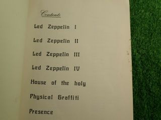 Vintage 1970 ' s LED ZEPPELIN Songbook 2
