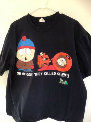 Vtg Gildan 1997 South Park God They Killed Kenny Comedy Central T - Shirt Xl