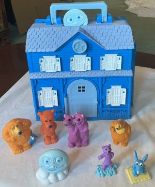 Vintage Fisher Price Bear In The Big Blue House Playset W/ Figures Jim Henson