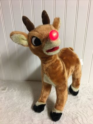 Vtg Rudolph The Red Nosed Reindeer Talking Singing Animated Plush By Gemmy 15” 2