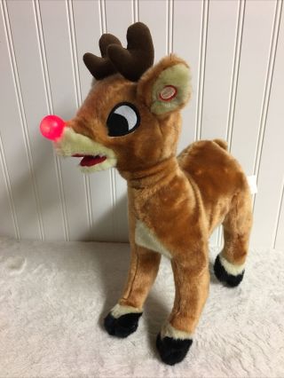 Vtg Rudolph The Red Nosed Reindeer Talking Singing Animated Plush By Gemmy 15” 3