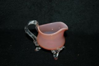 Victorian Peach Opalescent Footed Creamer 1880 