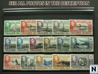 Noblespirit (jms) Wonderful Falkland Islands Nos.  84 - 96 Mh Set =$361