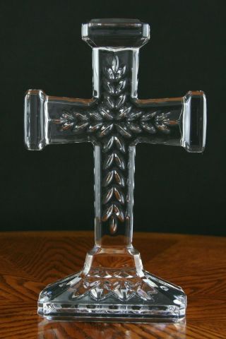 Bohemia Crystal 10 " Standing Cross Made In Czech Republic