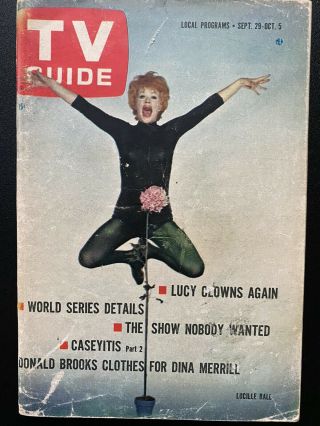 Vintage September 29,  1962 Tv Guide Lucille Ball I Love Lucy The Lucy Show