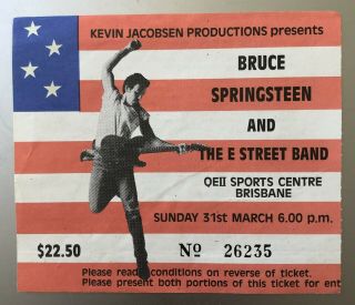 Vintage Bruce Springsteen Concert Ticket