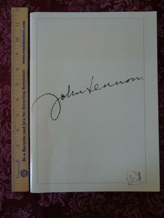 Yoko Ono,  Bag One Arts; 25 Page Advertising Booklet John Lennon Art,  3 Brochures