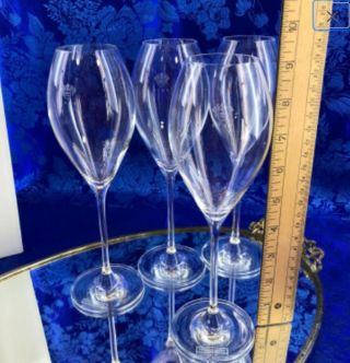 Piper Heidsieck Crystal Champagne Glasses Flutes Vintage Advertising