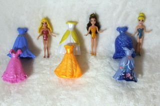 Disney Princess Magiclip Magic Clip Polly Pocket Dolls Cinderella Belle Aurora