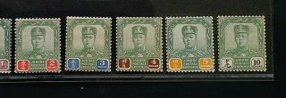 MALAYSIA - JOHORE 1922 1c to $10 SG 103 - 125 Sc 101 - 122 Sultan set 23 MLH 3