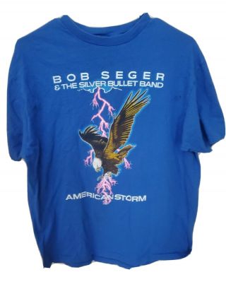 Vintage Bob Seger Silver Bullet Band American Storm 1986 Tour T Shirt