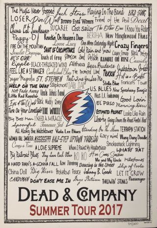 Dead And Company 2017 Summer Tour Poster