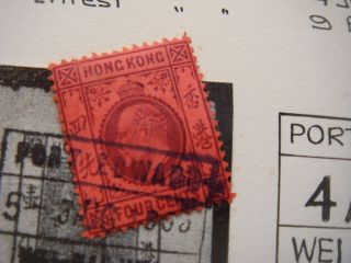 Hong Kong QV/KEVII PORT EDWARD (British Leasehold) Cancels (incl.  written up card) 2