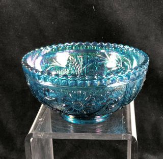 Fenton Woodsland World Wide Carnival Glass Association Sapphire 4 1/2” Bowl 2006