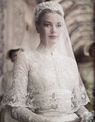 Princess Grace Kelly Wedding Dress Photo 8x10 Fantastic Picture