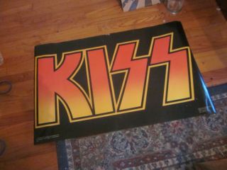 Kiss Vintage 1977 Logo Poster Aucoin One Stop Paul Gene Ace Peter Kiss Alive