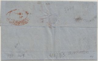 Cape of Good Hope,  1864,  Cover with SG 6,  South Africa 2