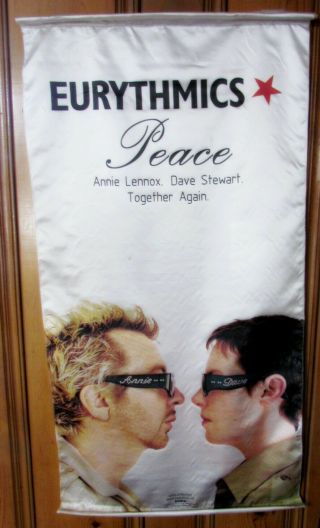 Eurythmics Peace Satin Promo Window Banner Annie Lennox Dave Stewart Rare