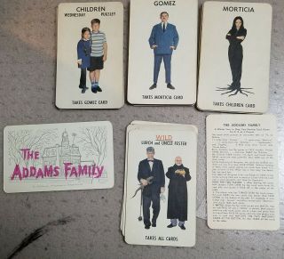Set Of 4 Addams Family Game Cards Gomez Morticia Wednesday/pugsley Lurch/fester