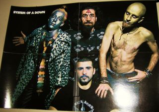 System Of A Down Group Shot Full Color Poster Folded Very Cool