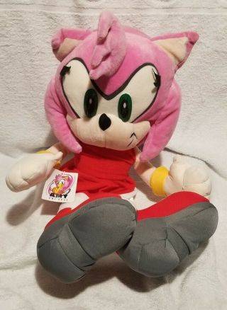 Rare Vintage Sonic The Hedgehog 2003 Amy Rose Plush Toy Network Approx 20 "
