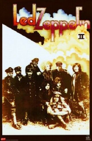 Led Zeppelin Ii Cover Poster Robert Plant Jimmy Page John Bohnam Paul Jones
