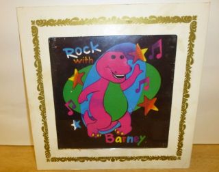 Rock With Barney The Purple Dinosaur Picture Wall Hanging Fair Carnival Prize
