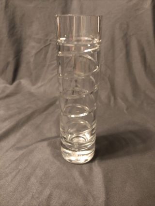 Tiffany & Co 9 " Crystal Bud Vase - Corkscrew Design - Etched Chubb & Son 1882