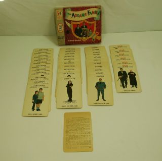 Vintage 1965 Milton Bradley The Addams Family Card Game