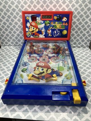 Vintage Nintendo Mario 64 Toy Pinball Game 2003 Scientific Toys Ltd Rare