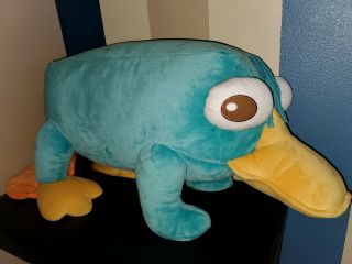 Disney Store Perry The Platypus Jumbo Large Plush Phineas And Ferb 37 Inches