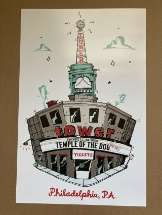 Temple Of The Dog Concert Poster November 4 - 5 2016 Tower Theatre Upper Darby Pa