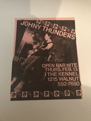 Lamf Johnny Thunders Poster Philly Punk Show Flyer 1984
