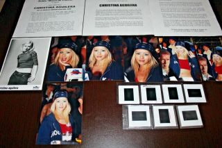 Christina Aguilera 1st Album 1999 Mexico Press Kit W/ Photos & 35mm Promo Slides