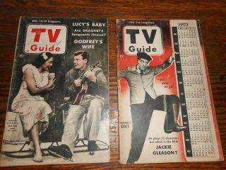 2 Vintage 1953 Tv Guide Issue Lucy 