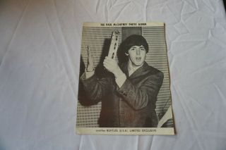 1965 Beatles Fan Club Usa Limited Exclusive Paul Mccartney Photo Album