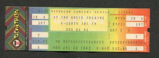1982 Sha Na Na Full Concert Ticket Greek Theatre Los Angeles