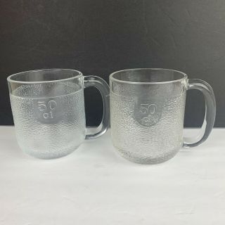 Vintage Set Of 2 Iittala Krouvi Large Glass Beer Mugs 50 Cl