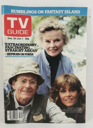 Tv Guide Canada 1981 Dec.  26 Jan.  1 Henry Fonda Katherine Hepburn Jane Fonda Cover