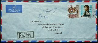 Hong Kong 9 Oct 1971 Registered Airmail Cover From Kai Tak Airport To London,  Gb